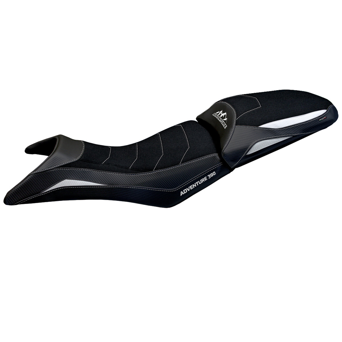 Tappezzeria Italia KTM 390 Adventure 2020-2025 Seat Cover Ultragrip in White and Black