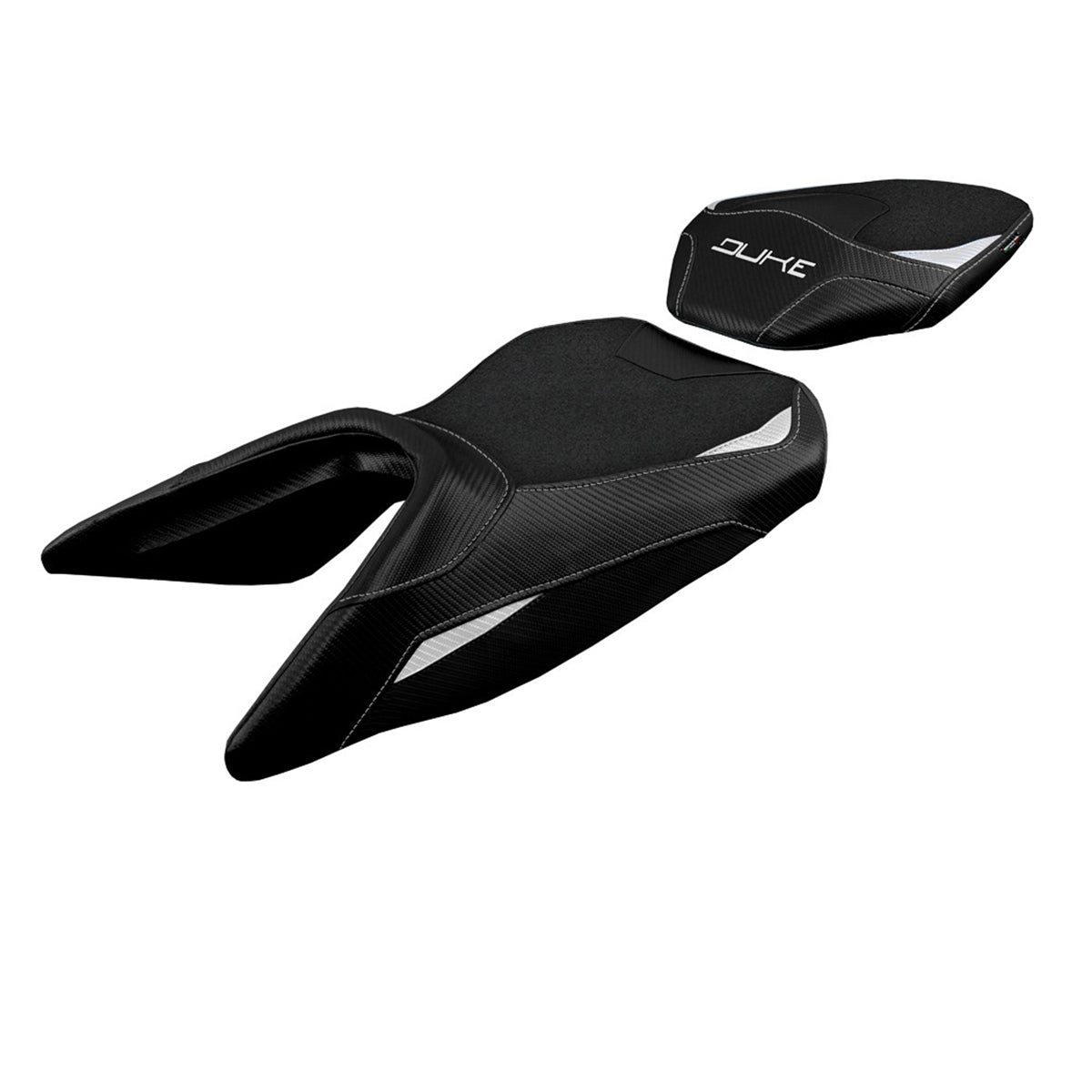 Tappezzeria Italia KTM 390 Duke 2017-2023 Seat Cover Ultragrip in White and Black