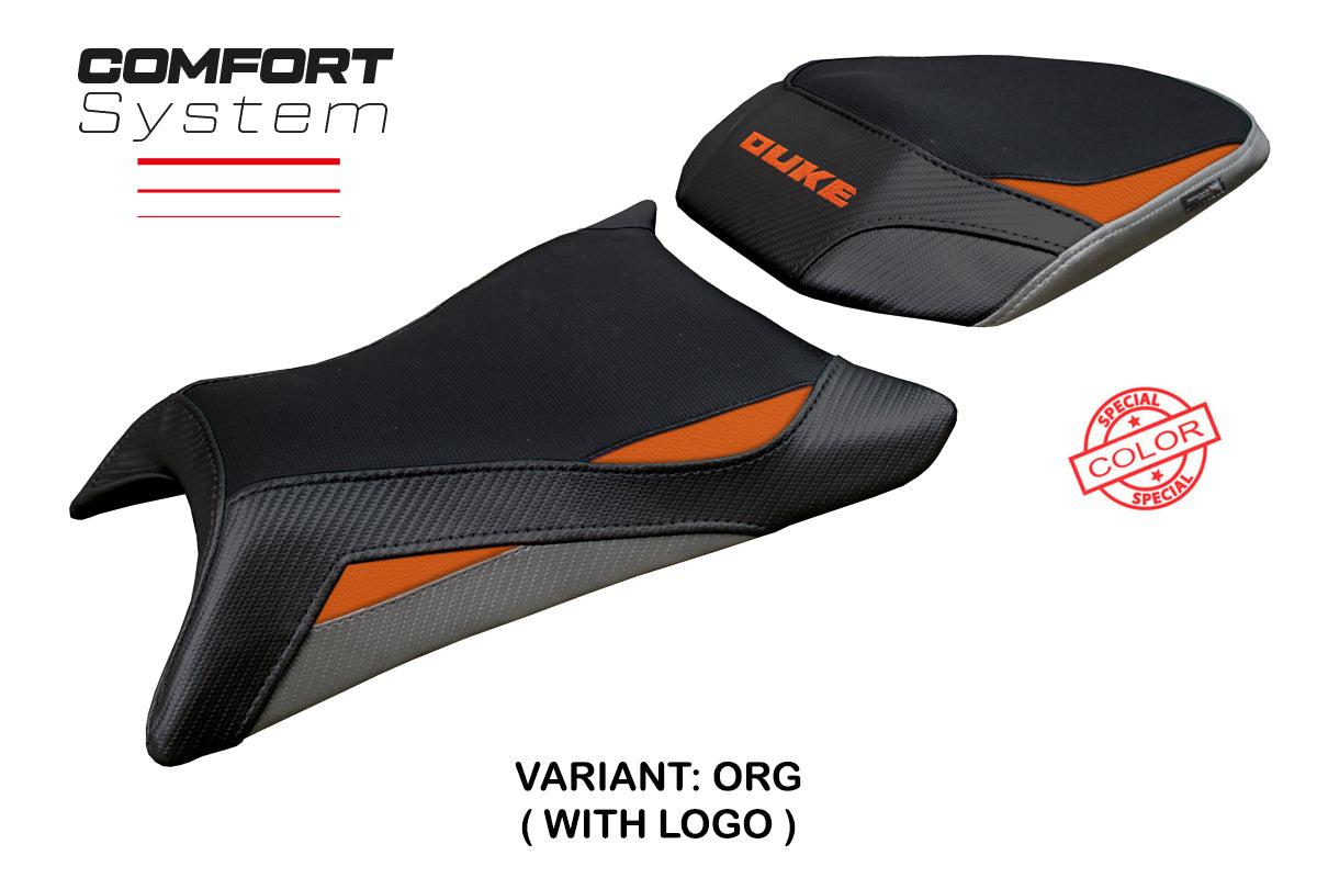 Tappezzeria Italia KTM 390 Duke 2024-2025 Seat Cover Comfort Black Orange Grey