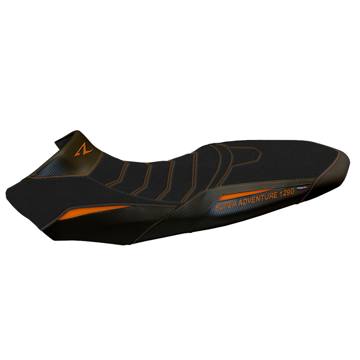 Tappezzeria Italia KTM 1290 Super Adventure R 2017-2020 Seat Cover Ultragrip in Black and Orange