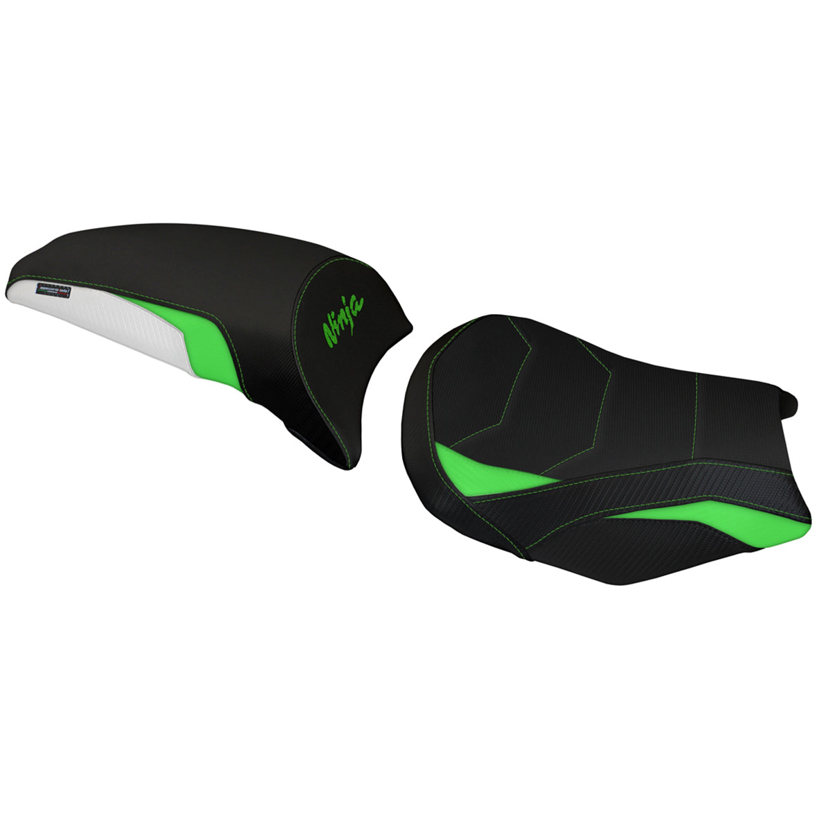 Tappezzeria Italia Kawasaki Ninja 650 Z650 2017-2025 Seat Cover Comfort in Green and White