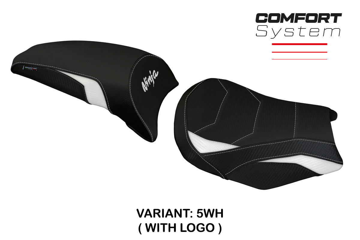 Tappezzeria Italia Kawasaki Ninja 650 Z650 2017-2025 Seat Cover Comfort in White and Black