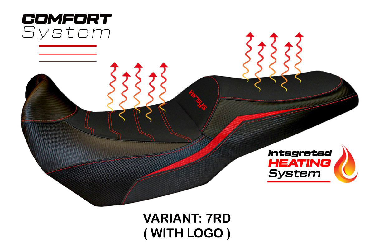 Tappezzeria Italia Kawasaki Versys 1000 2019-2024 Seat Cover Comfort Heated in Red