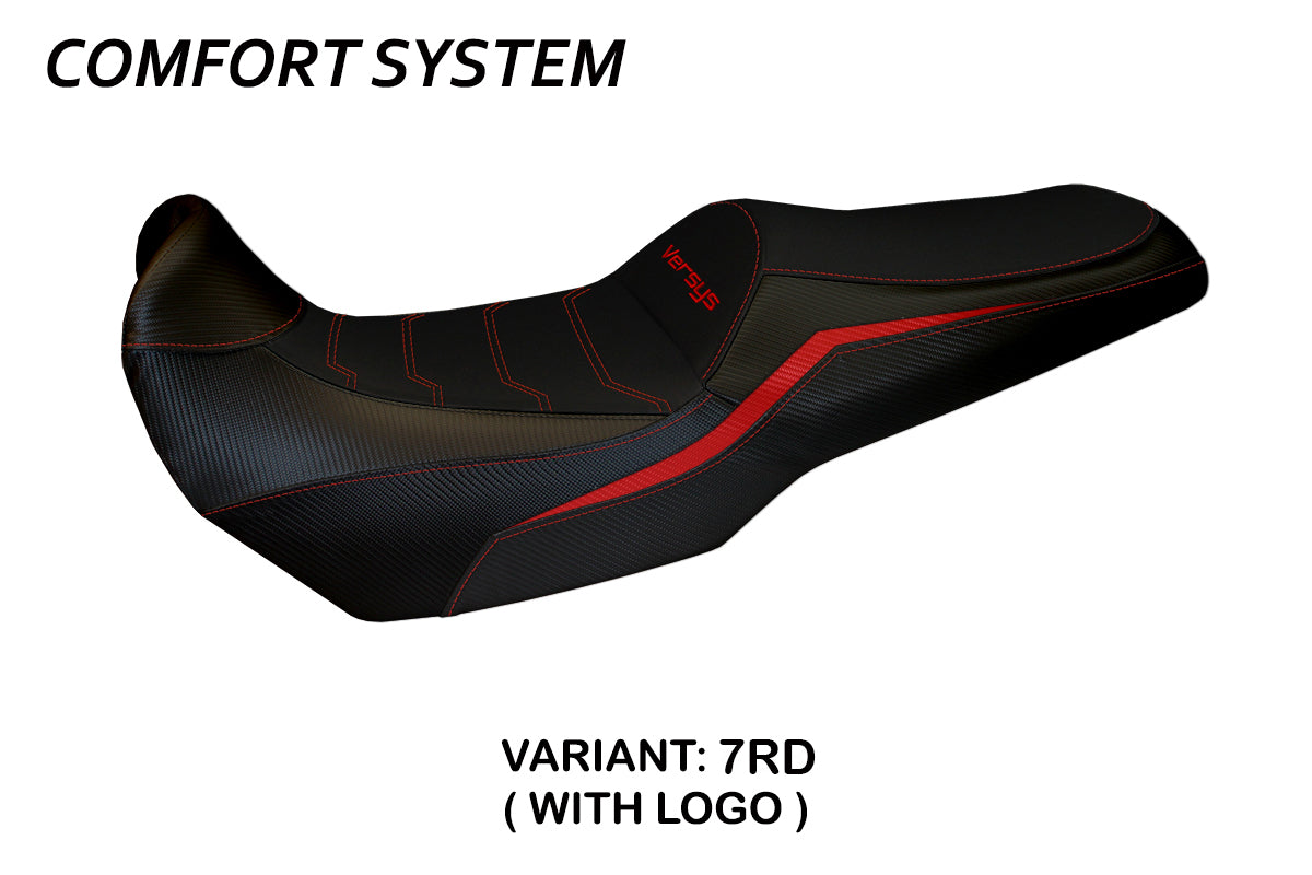Tappezzeria Italia Kawasaki Versys 1000 2019-2024 Seat Cover Italia Comfort in Red and Black