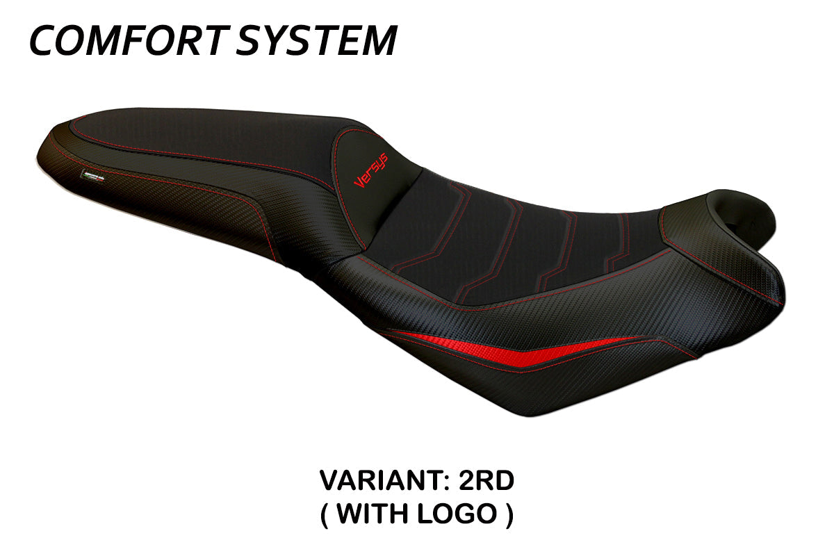 Tappezzeria Italia Kawasaki Versys 650 2007-2025 Seat Cover Comfort in Red and Black