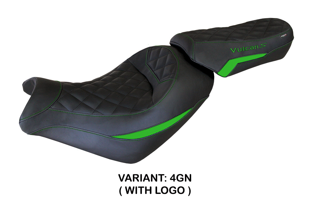 Tappezzeria Italia Kawasaki Vulcan 650 S 2014-2025 Seat Cover in Green and Black