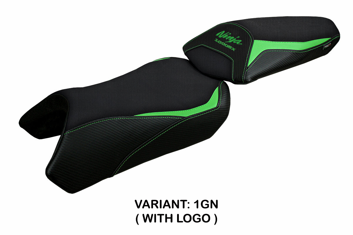 Tappezzeria Italia Kawasaki Ninja 1000 / 1000 SX 2020-2024 Seat Cover in Green and Black