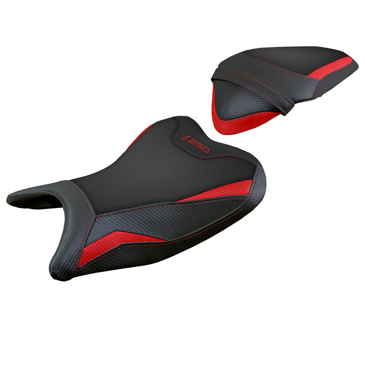 Tappezzeria Italia Kawasaki Z250 2019 2020 Seat Cover in Red and Black