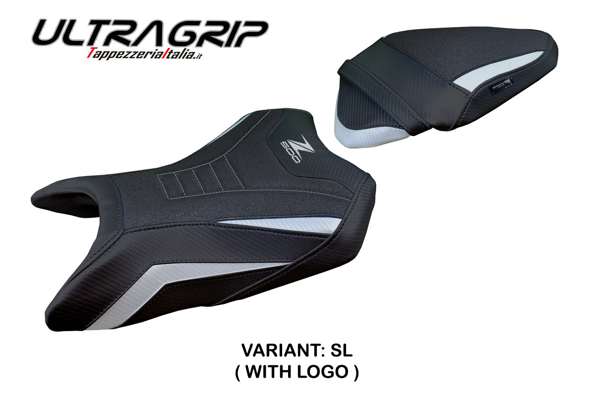 Tappezzeria Italia Kawasaki Z500 2024-2025 Seat Cover Ultragrip in Silver and Black