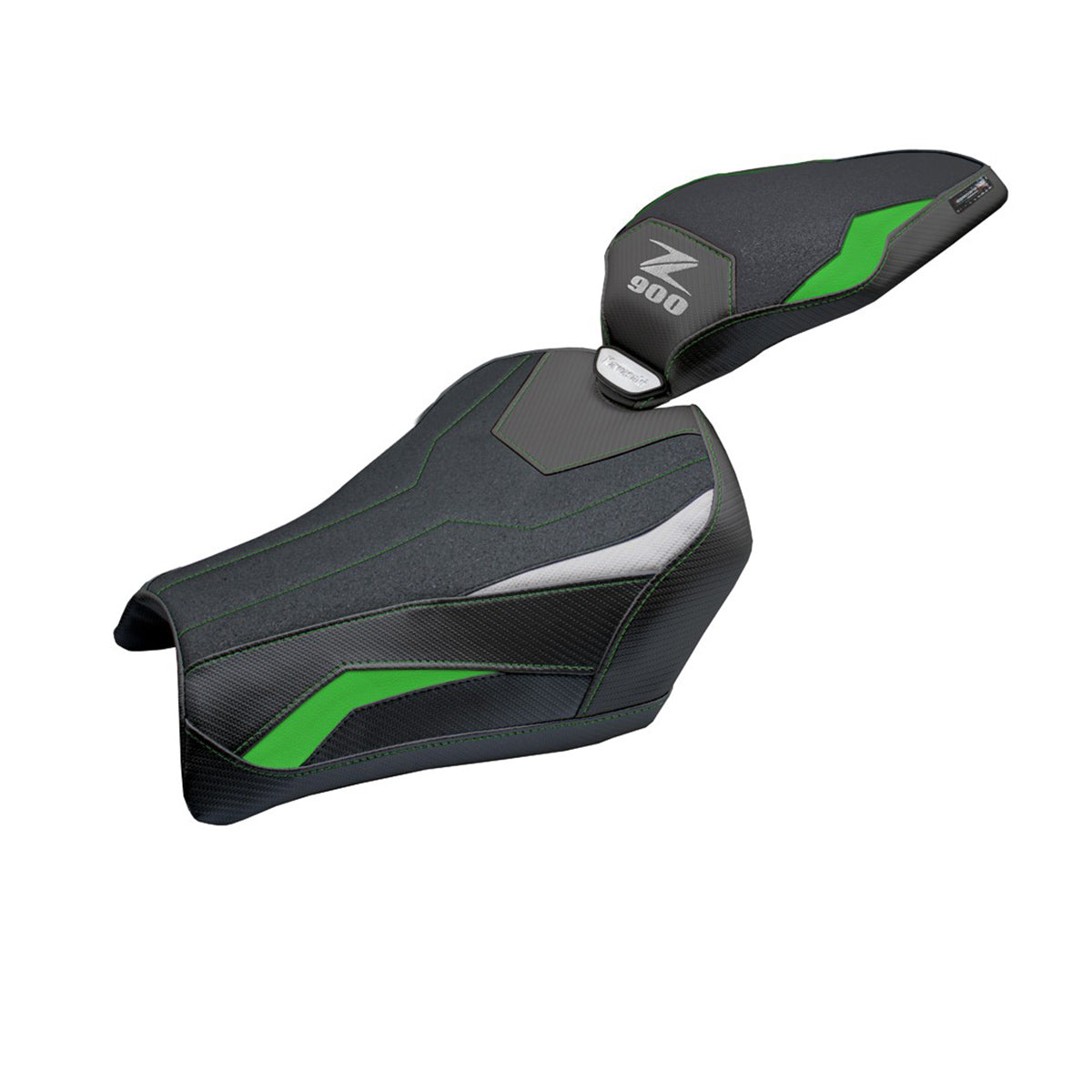 Tappezzeria Italia Kawasaki Z900 2025 Seat Cover Ultragrip Green Silver Black