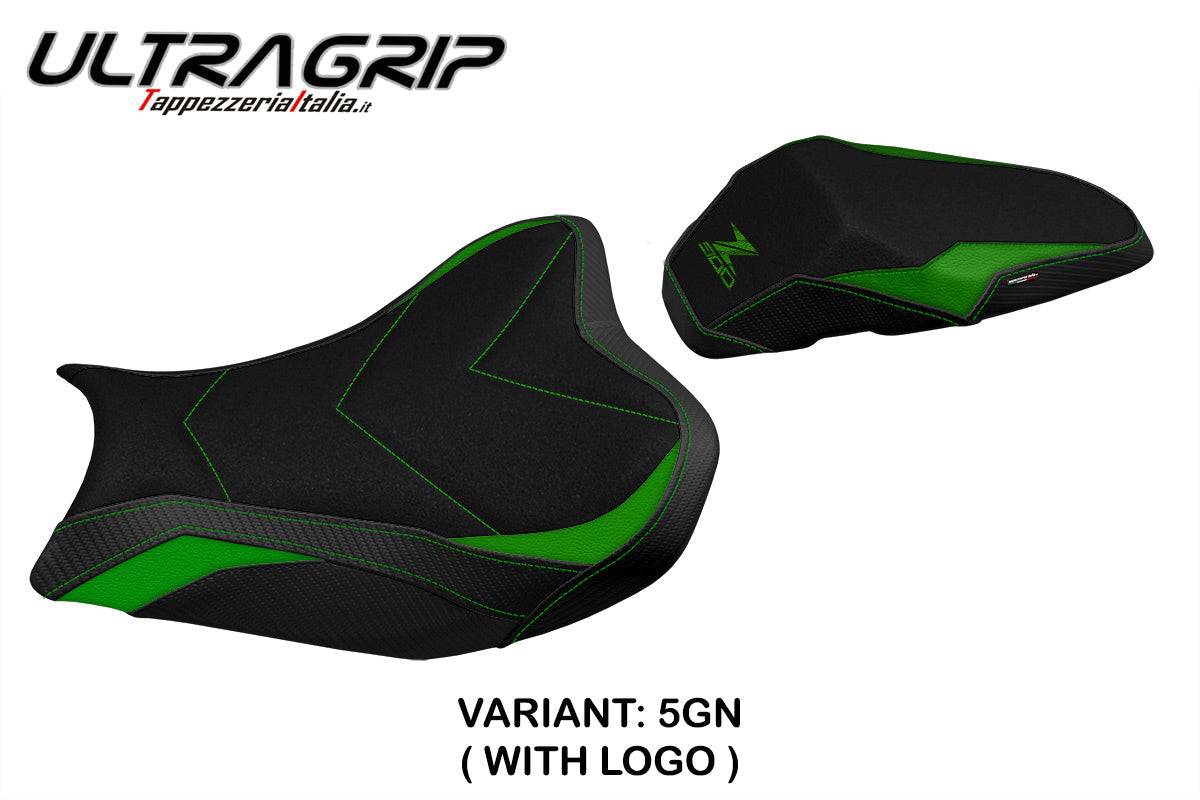 Tappezzeria Italia Kawasaki Z900 2017-2024 Seat Cover Ultragrip in Green and Black