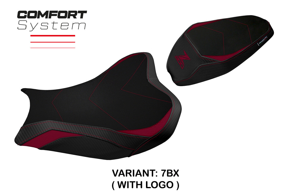Tappezzeria Italia Kawasaki Z900 2017-2024 Seat Cover Comfort in Bordeaux Black