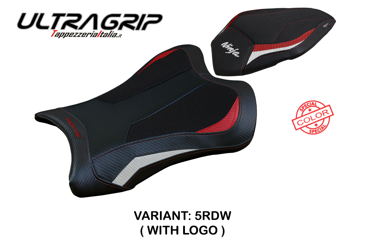 Kawasaki Ninja ZX10R 2021-2025 Seat Cover Tappezzeria Italia Ultragrip in Red and White