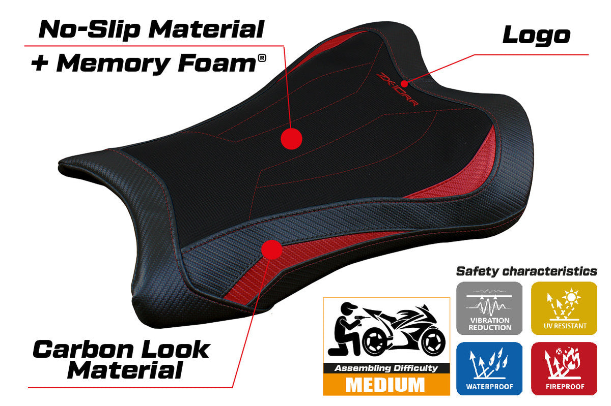 Tappezzeria Italia Kawasaki Ninja ZX10RR 2021-2025 Seat Cover Comfort in Red