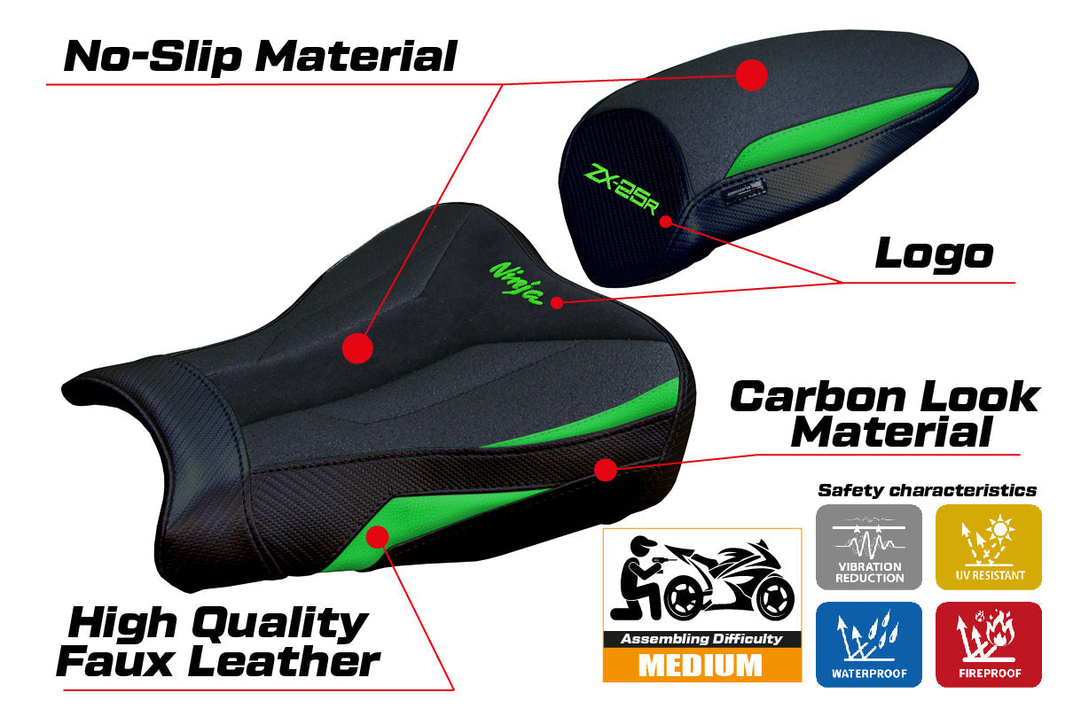 Tappezzeria Italia Kawasaki ZX25R 2020-2025 Seat Cover Ultragrip in Green