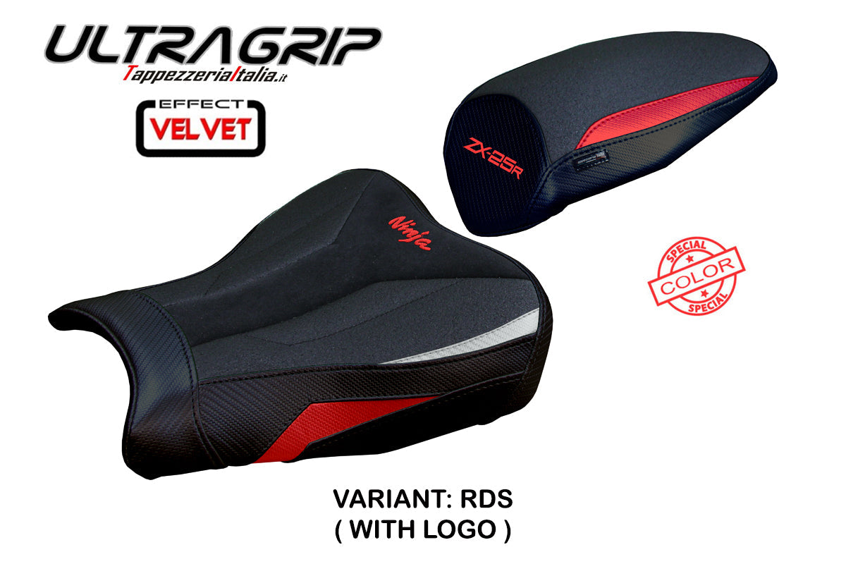Tappezzeria Italia Kawasaki ZX25R 2020-2025 Seat Cover Ultragrip in Red and Silver