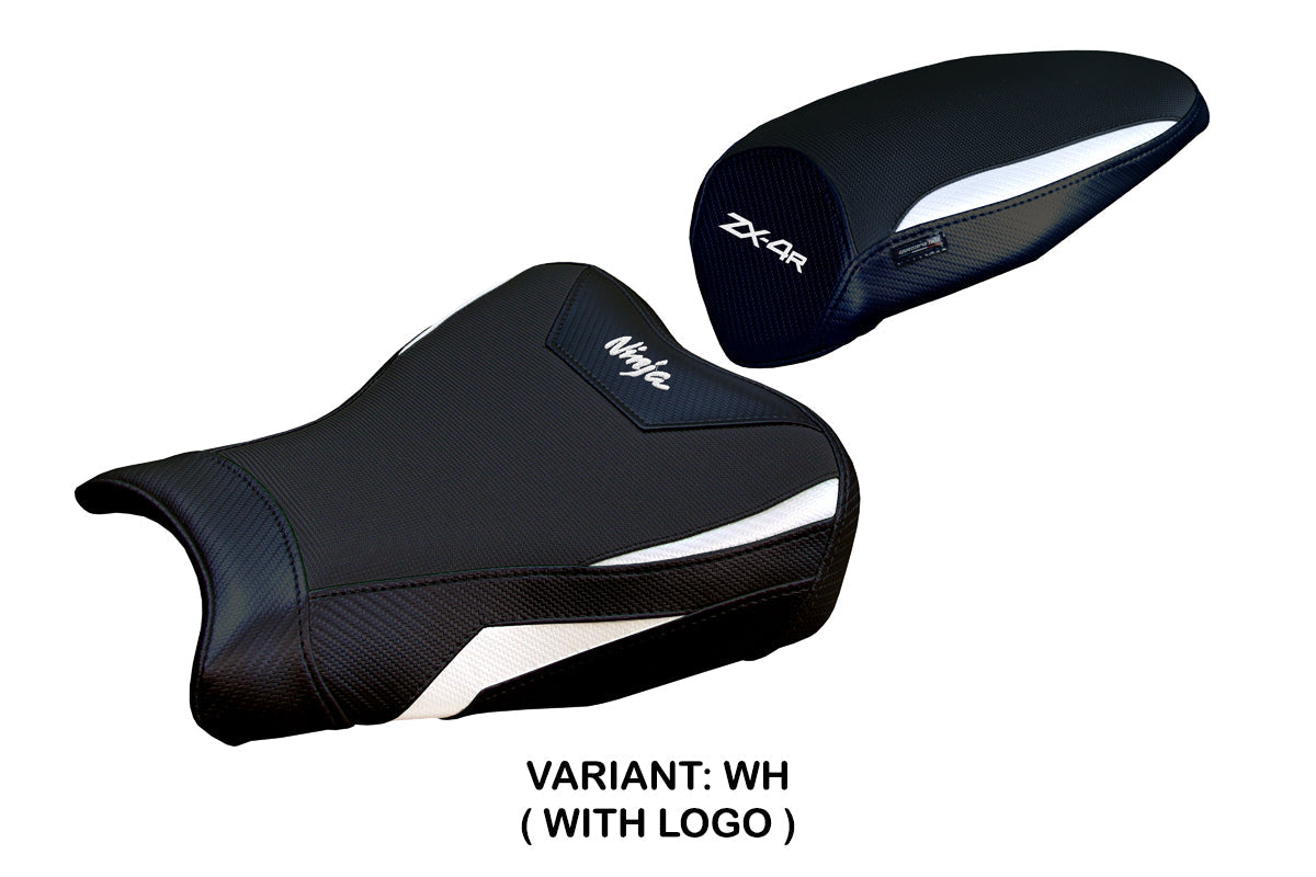 Tappezzeria Italia Kawasaki ZX4R 2023-2025 Seat Cover in White and Black
