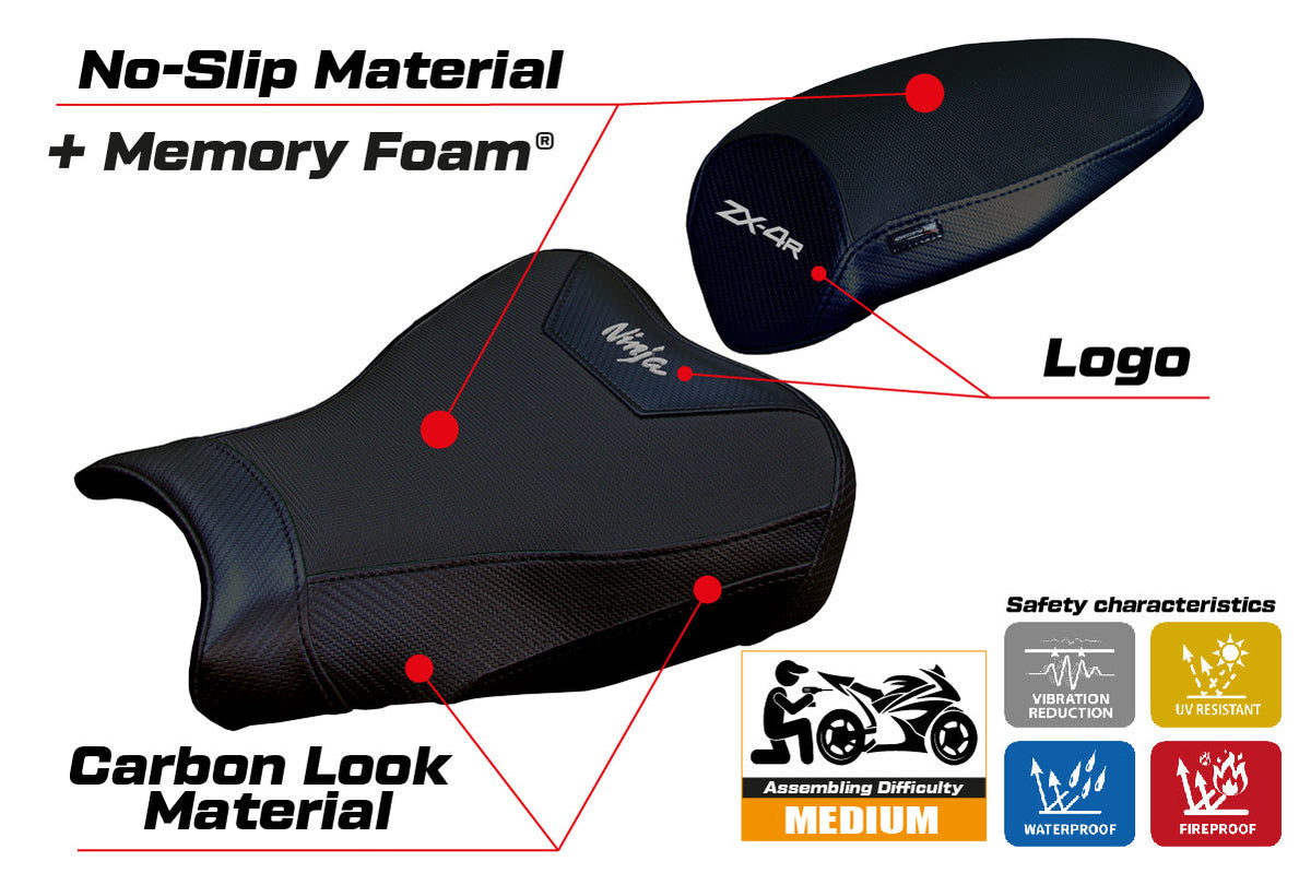Tappezzeria Italia Kawasaki ZX4R 2023-2025 Seat Cover Comfort in Black