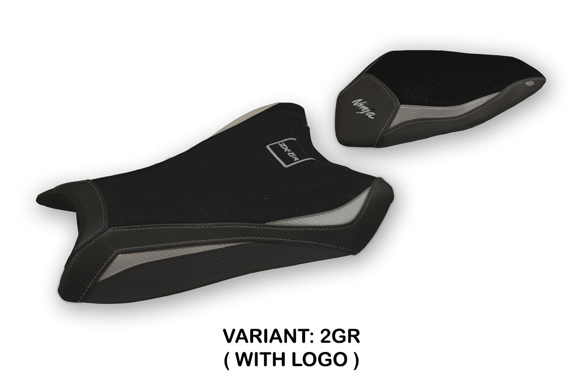 Tappezzeria Italia Kawasaki Ninja ZX6R 2019-2025 Seat Cover in Grey and Black