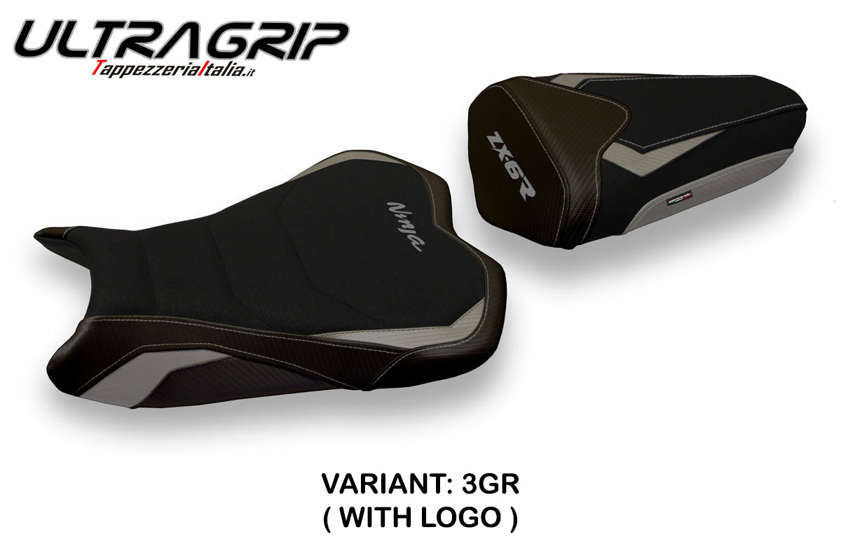 Tappezzeria Italia Kawasaki Ninja ZX6R 2009-2012 Seat Cover Ultragrip in Grey