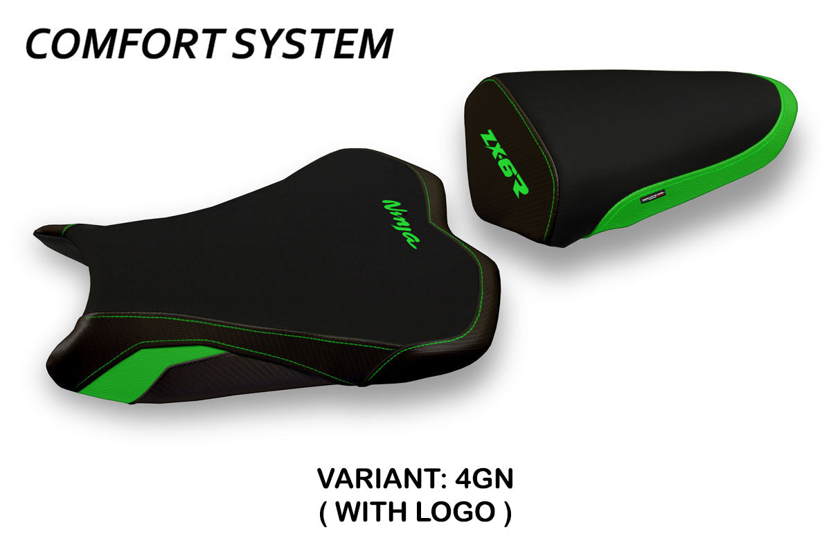 Tappezzeria Italia Kawasaki Ninja ZX6R 2009-2012 Seat Cover Comfort in Green
