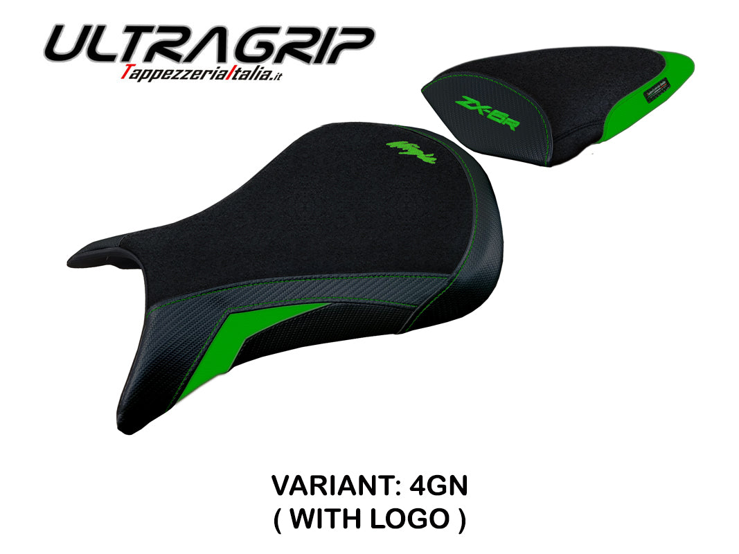 Tappezzeria Italia Kawasaki Ninja ZX6R 2007 2008 Seat Cover Ultragrip in Gray and Black