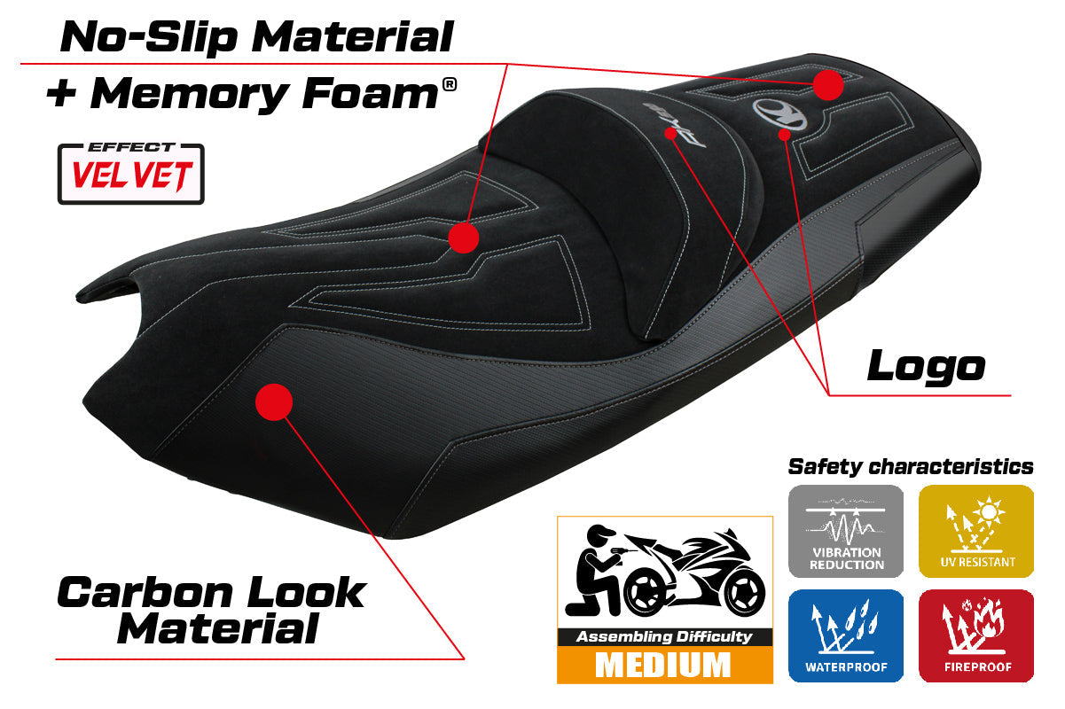 Tappezzeria Italia Kymco AK 550 2017-2024 Seat Cover Comfort in Grey