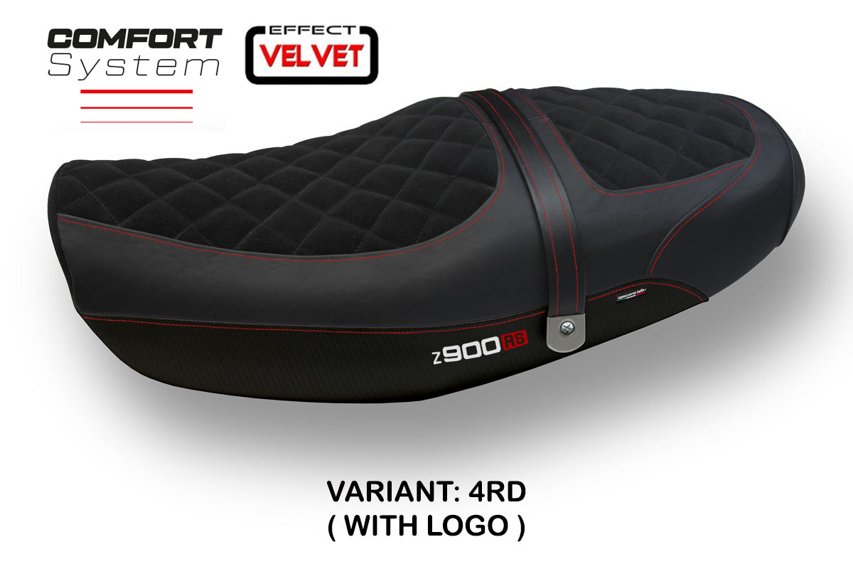Tappezzeria Italia Kawasaki Z900RS 2018-2025 Seat Cover Velvet Comfort Red