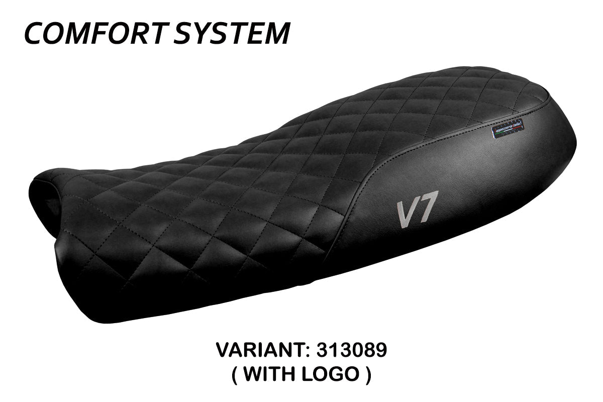 Tappezzeria Italia Moto Guzzi V7 2011-2020 Seat Cover Comfort in Black Vintage