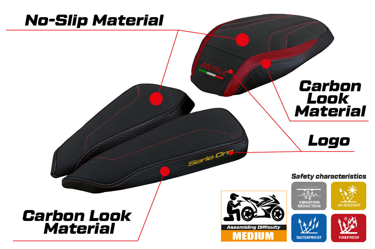 Tappezzeria Italia MV Agusta Brutale 1000RR 2020-2025 Seat Cover Ultragrip in Bordeau