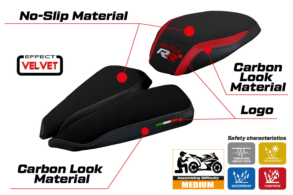 Tappezzeria Italia MV Agusta Brutale 1000RR 2020-2025 Seat Cover in Black