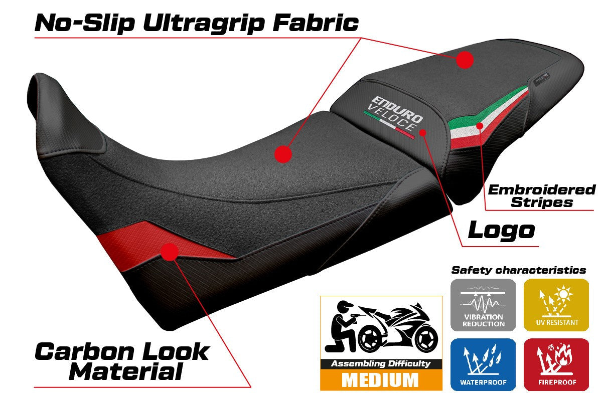Tappezzeria Italia MV Agusta Enduro Veloce 2024-2025 Seat Cover Ultragrip Red Ita