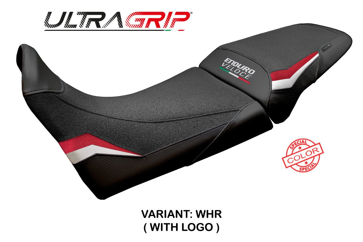 MV Agusta Enduro Veloce 2024-2025 Seat Cover Tappezzeria Ultragrip White Red