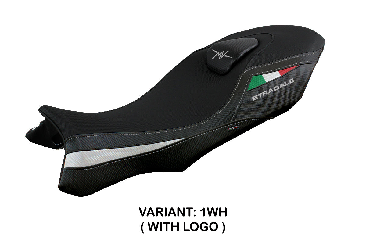 Tappezzeria Italia MV Agusta Stradale 800 2015-2017 Seat Cover in White and Black