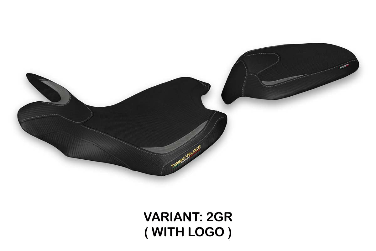 Tappezzeria Italia MV Agusta Turismo Veloce 2021-2025 Seat Cover in Grey in Black