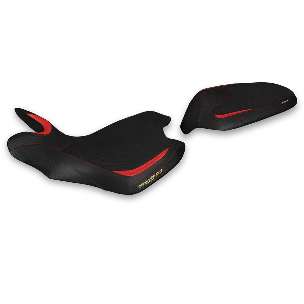 Tappezzeria Italia MV Agusta Turismo Veloce 2021-2025 Seat Cover in Red in Black