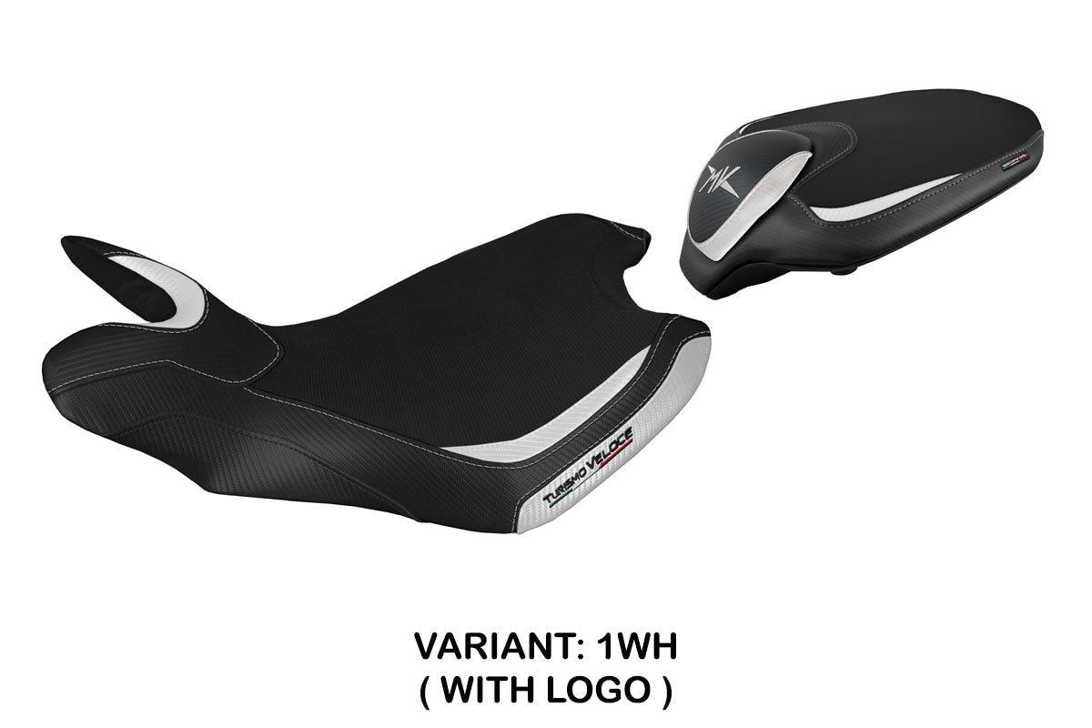 Tappezzeria Italia MV Agusta Turismo Veloce 2014-2020 Seat Cover in White Black