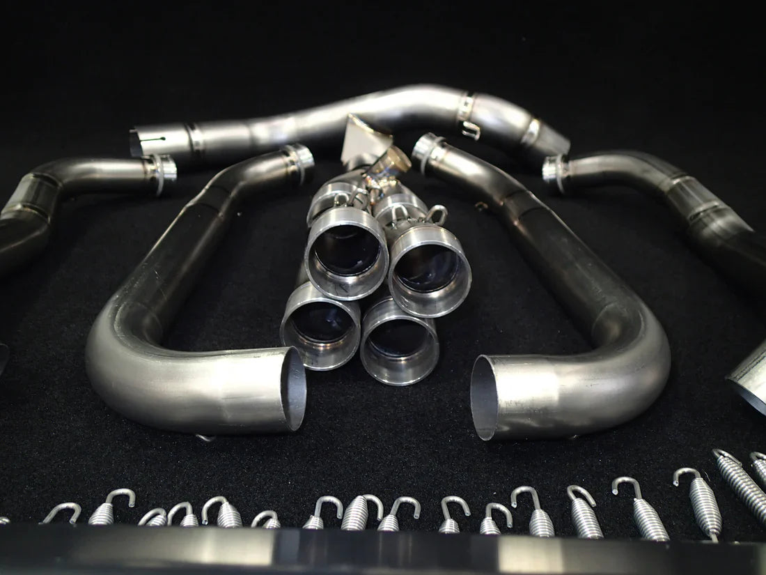 Vandemon Kawasaki Z1000 & SX Vandemon Titanium Exhaust Single Titanium Muffler KAWAZ10TIEXHSYSB VA-53