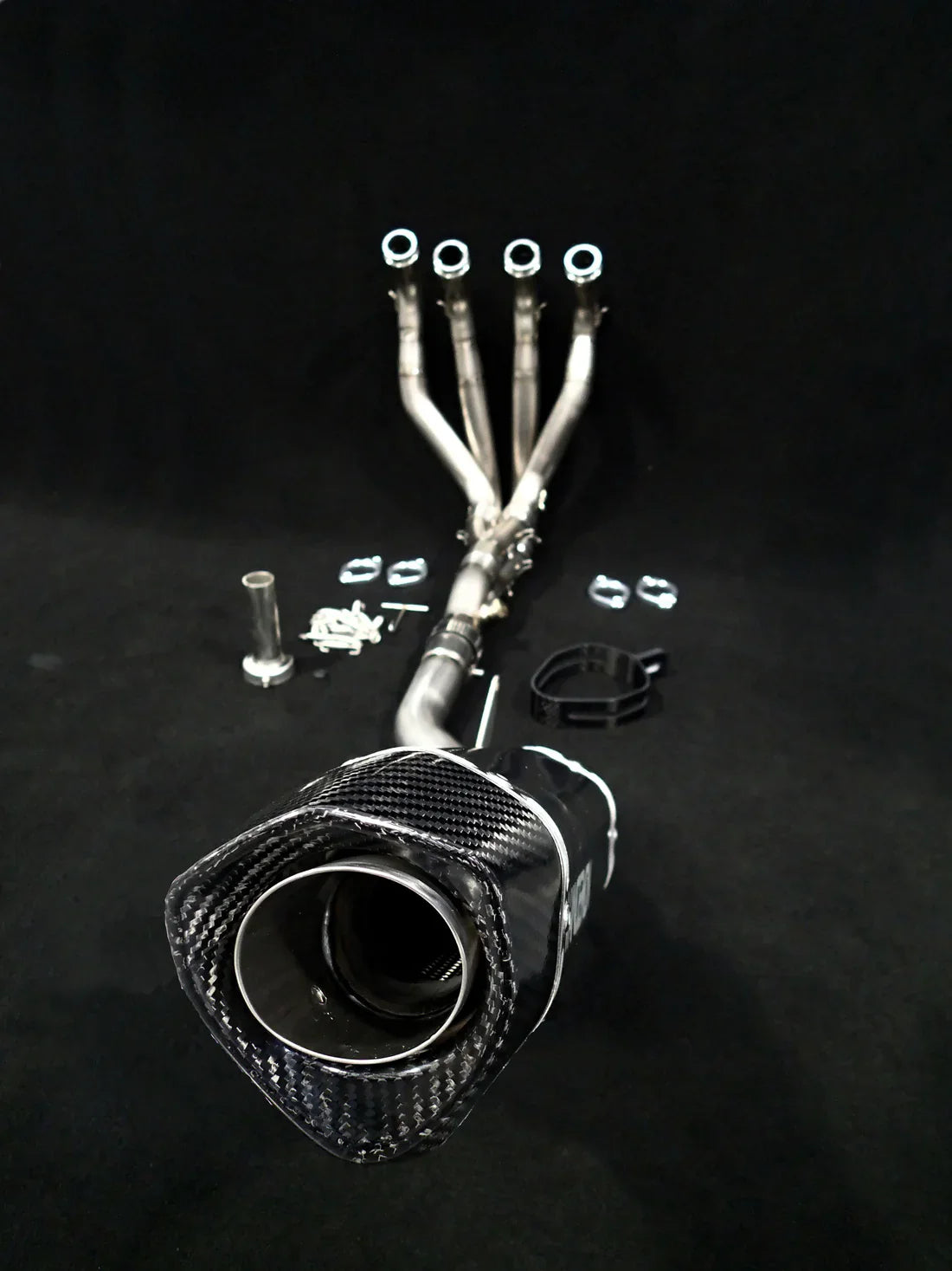 Vandemon Kawasaki Z1000 & SX Vandemon Titanium Exhaust Single Titanium Muffler KAWAZ10TIEXHSYSB VA-53