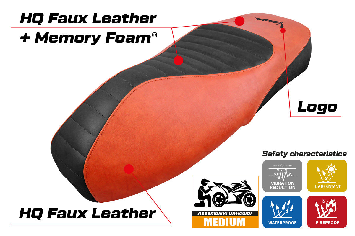Tappezzeria Italia Vespa GTS 125 150 300 2009-2024 Seat Cover Comfort in Brick SE