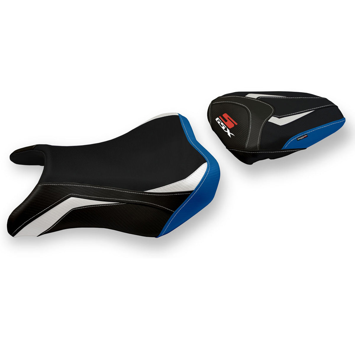 Tappezzeria Italia Suzuki GSXS 750 2017-2021 Seat Cover in White, Blue and Black