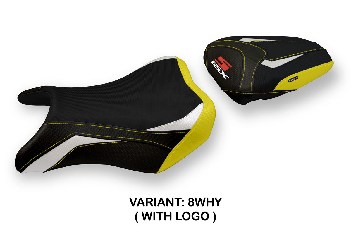 Tappezzeria Italia Suzuki GSXS 750 2017-2021 Seat Cover in White and Yellow