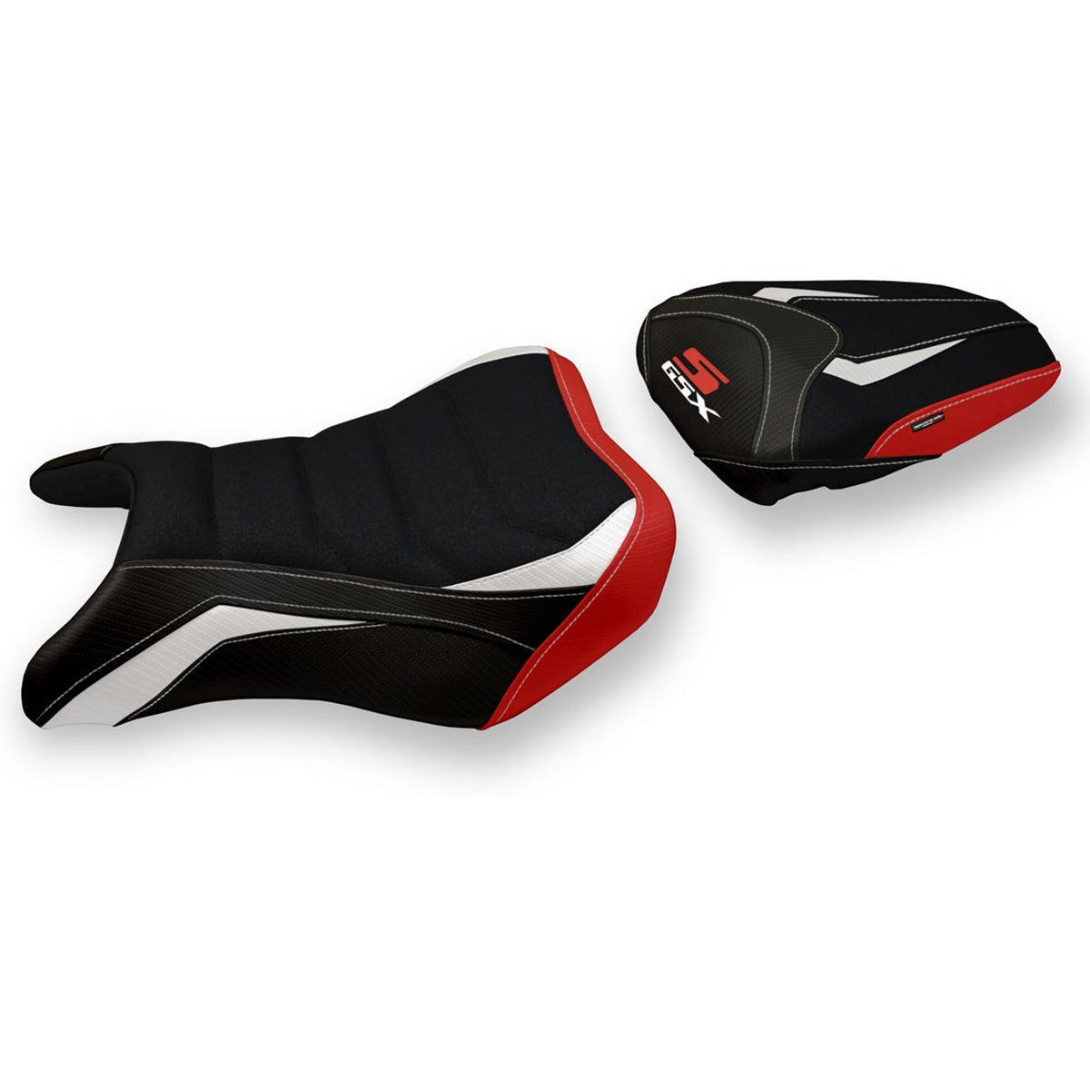 Tappezzeria Italia Suzuki GSXS 750 2017-2021 Seat Cover Ultragrip in White and Red