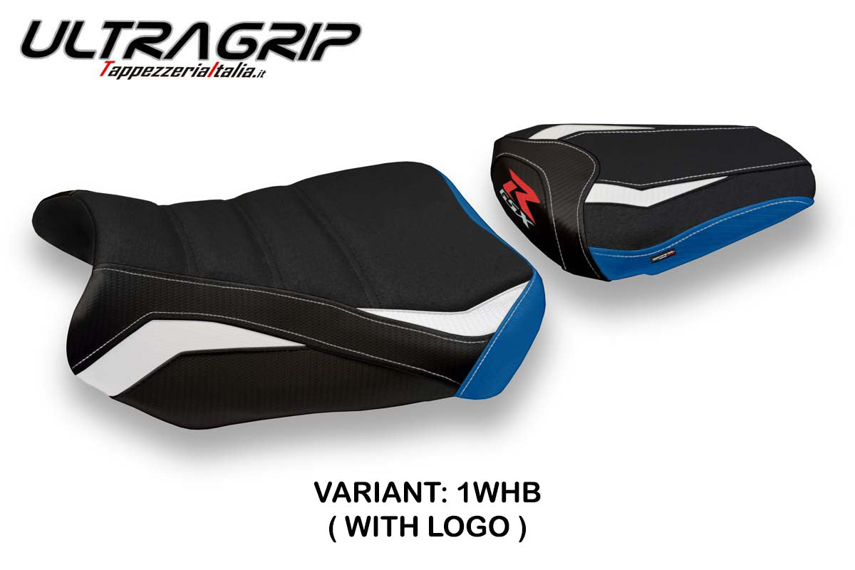Tappezzeria Italia Suzuki GSXR 600 750 2011-2024 Seat Cover Ultragrip in White and Blue