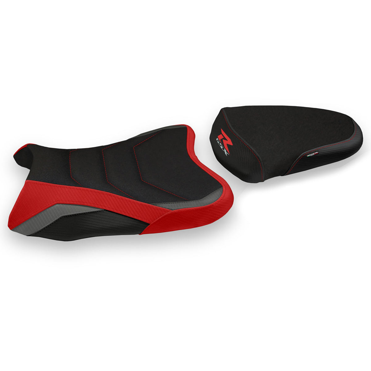 Tappezzeria Italia Suzuki GSXR 1000 2007-2008 Seat Cover in Special Ultragrip Red and Grey