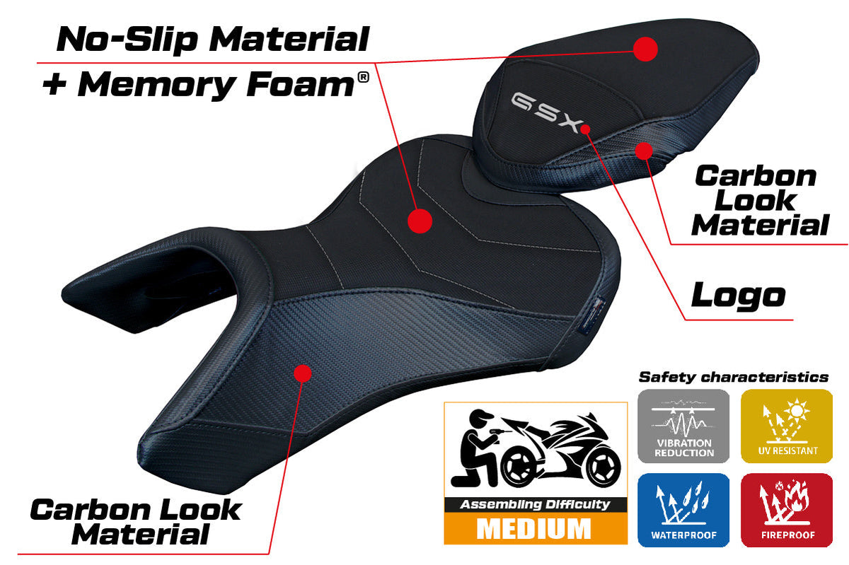 Tappezzeria Italia Suzuki GSX 8S-8R 2023-2025 Seat Cover Comfort in Black