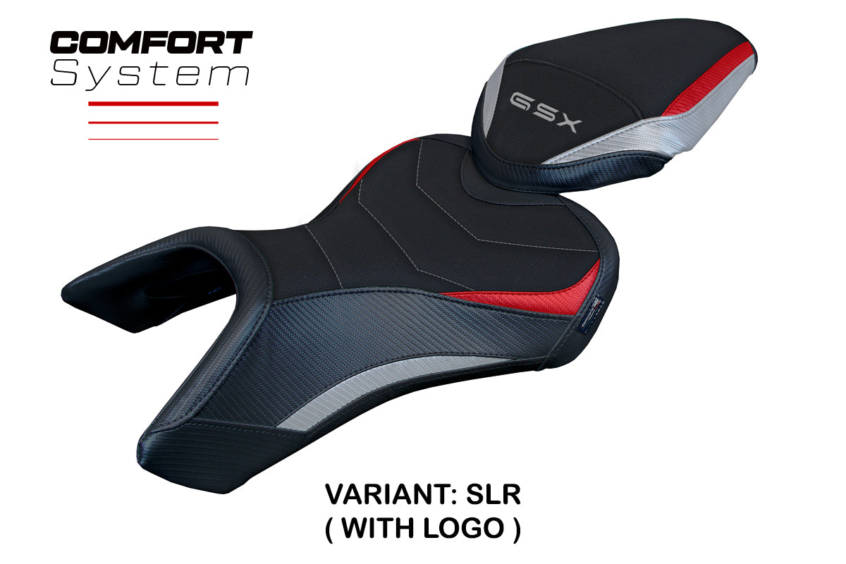 Tappezzeria Italia Suzuki GSX 8S-8R 2023-2025 Seat Cover Comfort in Silver Red and Black