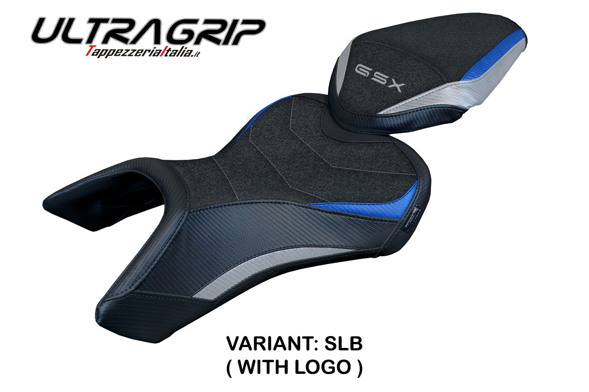 Tappezzeria Italia Suzuki GSX 8S-8R 2023-2025 Seat Cover Ultragrip in Silver Blue and Black