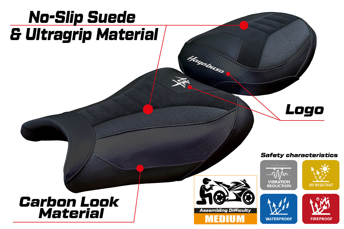 Tappezzeria Italia Suzuki GSX 1300 R Hayabusa 2021-2025 Seat Cover Ultragrip Black
