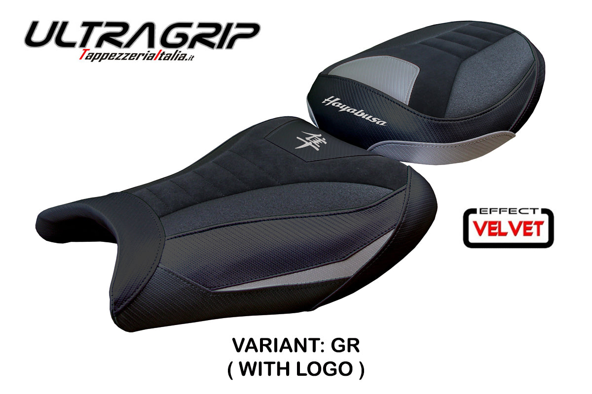 Tappezzeria Italia Suzuki GSX R 1300 Hayabusa 2008-2020 Seat Cover Ultragrip in Suede Grey